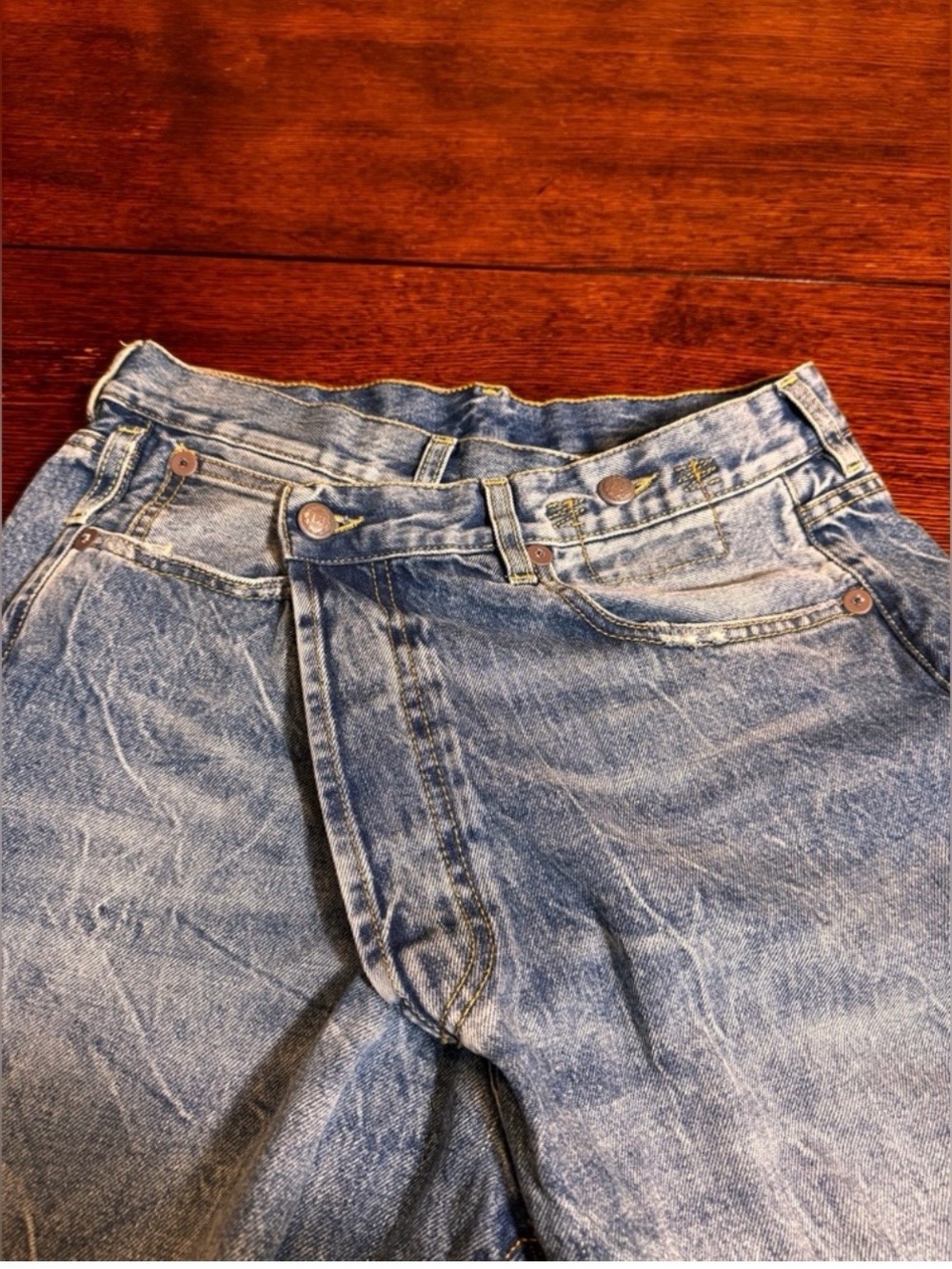 R13 Light Blue Washed Straight Jeans - Picture 5 of 14